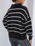 'Arcadia' Striped Heart Sweater - Celes Fashion